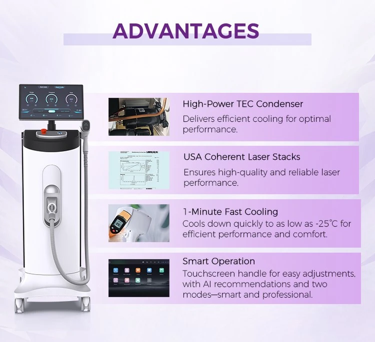 New genaration ice diode laser hair removal machine 1200W